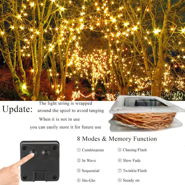🔥Last Day-49-off🔥2-Pack Solar Outdoor String Lights
