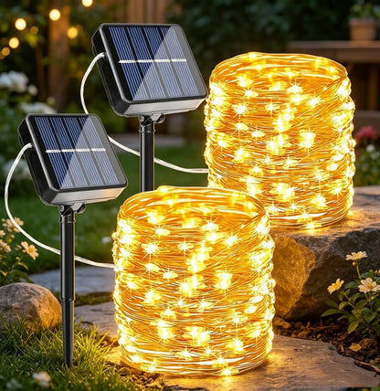 🔥Last Day-49-off🔥2-Pack Solar Outdoor String Lights