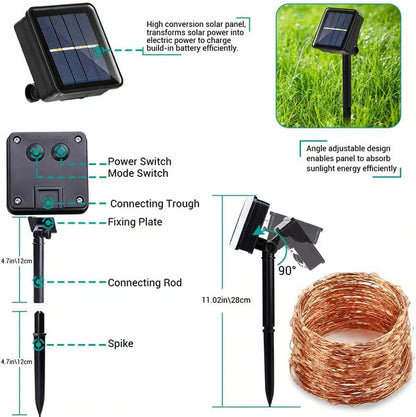 🔥Last Day-49-off🔥2-Pack Solar Outdoor String Lights