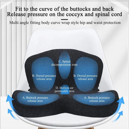 🪑 60% OFF NOW! 🛡️ Non-Slip Memory Foam Seat Cushion for Car & Office – Ergonomic pain relief & breathable mesh – Universal fit, relieves back & tailbone pressure – perfect for long drives or desk work ✨