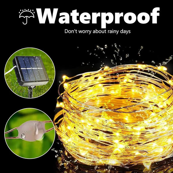 🔥Last Day-49-off🔥2-Pack Solar Outdoor String Lights